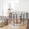 Black Iron Pet Playpen 8-Panel with Door Indoor Outdoor Safe Enclosure